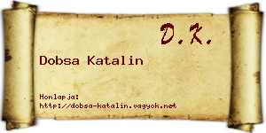 Dobsa Katalin névjegykártya