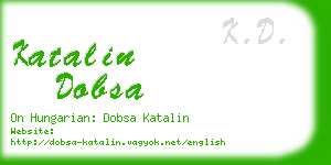 katalin dobsa business card